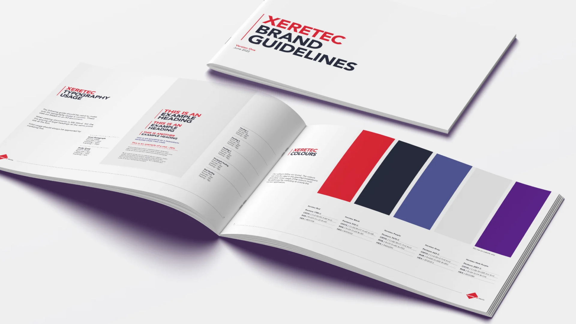 Xeretec brand guidelines mockup