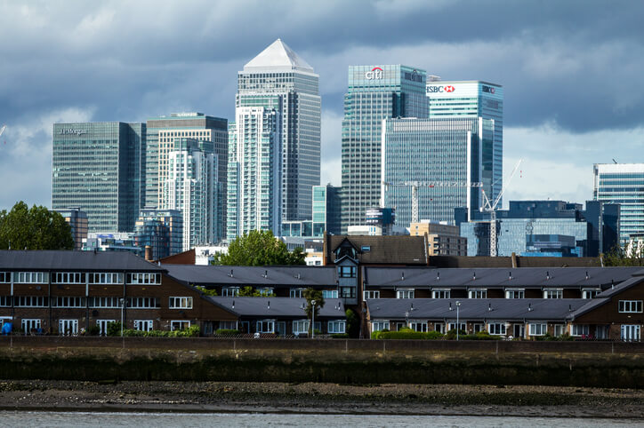 A picture of Canary Wharf