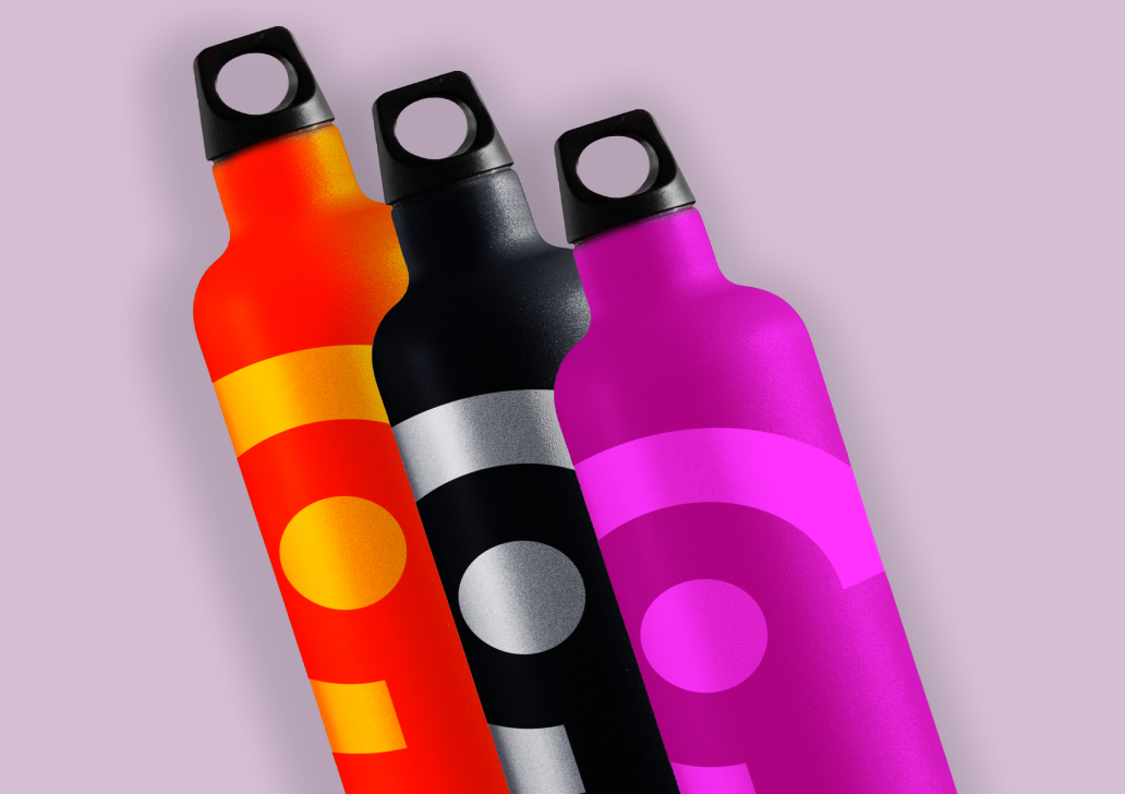 e-instruments logo on three bottles